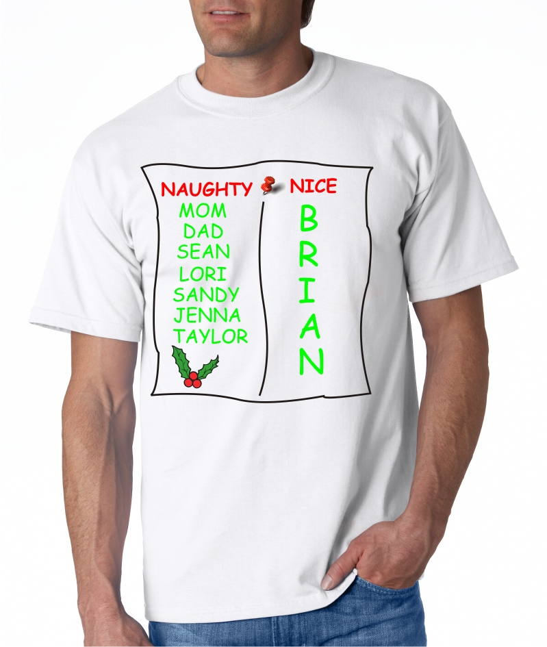 naughty and nice list short sleeve shirt